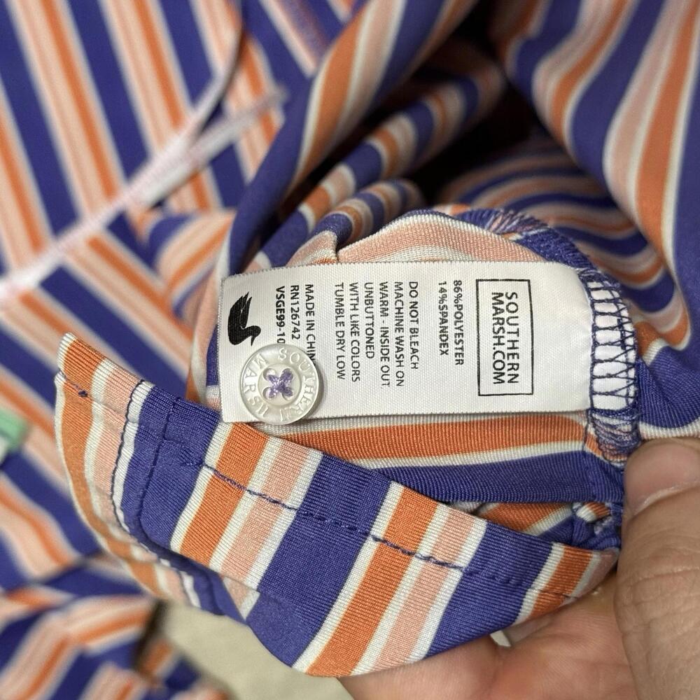 Southern Marsh Multicolor Striped Flex Polo Shirt Size Men’s XL - Picture 10 of 10